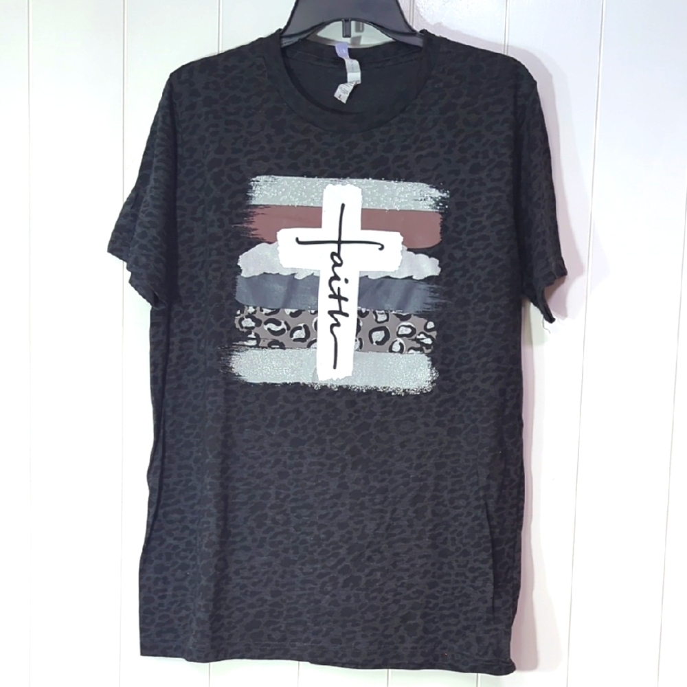 🎀❤️5/$25 Faith Graphic Black T-Shirt